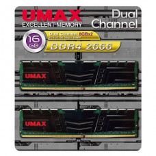 UMAX 桌上型記憶體 DDR4 2666 雙通道 16GB(8G*2) 含散熱片 ( DDR4 2666 16GB(8G*2) 1024*8含散熱 )